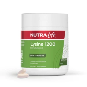 (PRE ORDER) Nutra-Life Lysine 1200mg 60 Tablets shelf life 2yrs